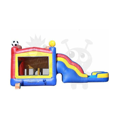 Rocket Inflatables Inflatable Bouncers 16'H Inflatable Wet/Dry 3-D Sports Combo with Slide Pool & Hoop by Rocket Inflatables 781880223375 COM-514 16'H Inflatable Wet/Dry 3-D Sports Combo with Slide Pool & Hoop by Rocket Inflatables by Rocket Inflatables SKU#COM-514