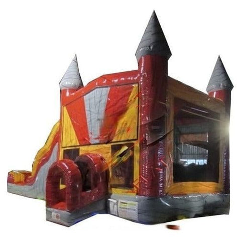 Rocket Inflatables Inflatable Bouncers 16'H Lava Double Slide 7 in 1 Combo by Rocket Inflatables 16'H 7-in-1 Double Lane Combo by Rocket Inflatables SKU# COM-715-Lava