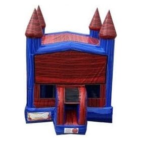Rocket Inflatables Inflatable Bouncers 16'H Patriot Red/Blue Castle with Basketball Hoop by Rocket Inflatables 781880223849 COM-C35-Castle-Pink-New 11.6'H Inflatable Combo Rocket Inflatable SKU#COM-C35-Castle-Pink-New