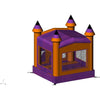 Image of Rocket Inflatables Inflatable Bouncers 18.4'H Inflatable Halloween Castle Bounce House with Basketball Hoop – Purple Marble & Orange by Rocket Inflatables 18.4'H Inflatable Halloween Castle Bounce House with Basketball Hoop – Blue & Orange Marble Rocket Inflatables