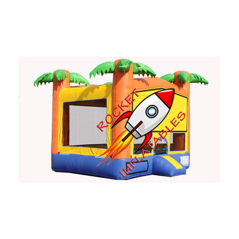 Rocket Inflatables Inflatable Bouncers 18'H Palm Tree Inflatable Module Bounce House With Hoop by Rocket Inflatables 781880228615 BOU-113-13 18'H Palm Tree Inflatable Module Bounce House Hoop Rocket Inflatables