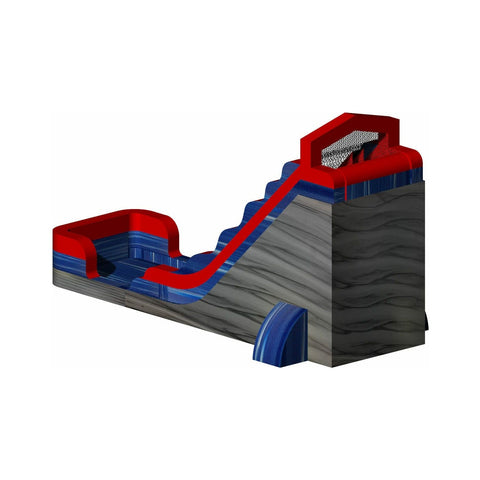 Rocket Inflatables Inflatable Bouncers 20′H Grey Marble Blue Marble Trim Red Accents Wet/Dry Slide Sewn Pool- Single Lane by Rocket Inflatables WAT-3520 20′H Grey Marble Blue Marble Trim Red Accents Wet/Dry Slide Sewn Pool- Single Lane by Rocket Inflatables WAT-3520