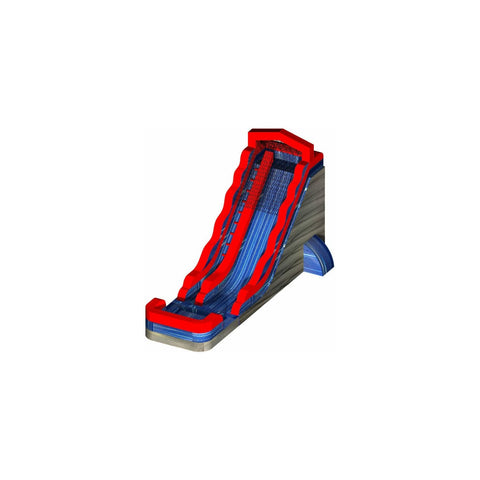 Rocket Inflatables Inflatable Bouncers 20′H Grey Marble Blue Marble Trim Red Accents Wet/Dry Slide Sewn Pool- Single Lane by Rocket Inflatables WAT-3520 20′H Grey Marble Blue Marble Trim Red Accents Wet/Dry Slide Sewn Pool- Single Lane by Rocket Inflatables WAT-3520