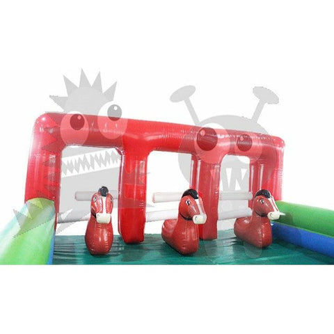 Rocket Inflatables Inflatable Bouncers Inflatable Pony Race Track 3 Lane Commercial Grade by Rocket Inflatables 781880232544 SPO-PT3L3088/SPO-PT3L3088-Sewn Inflatable Pony Race Track 3 Lane Commercial Grade Rocket Inflatables