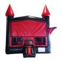 Rocket Inflatables Inflatable Bouncers Mod Black and Red Bouncer with Outside Hoop by Rocket Inflatables 781880205906 BOU-081