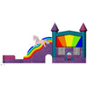 Image of Rocket Inflatables Inflatable Bouncers Unicorn 7-in-1 Double Lane Wet/Dry Glitter Rainbow Commercial Inflatable by Rocket Inflatables COM-728-Unicorn-1 15.8'H Unicorn Combo 4in1 by Rocket Inflatables SKU#COM-435-Unicorn-RP