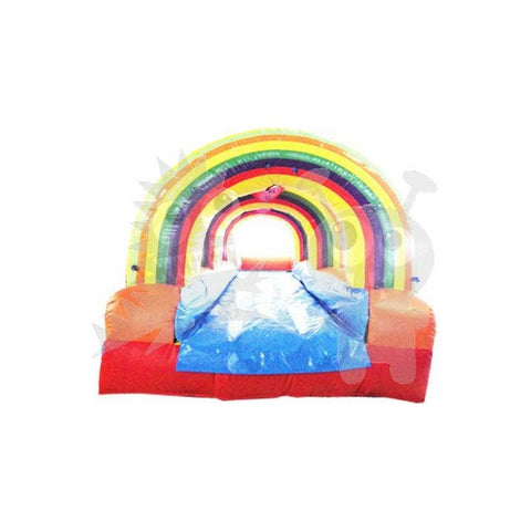 Rocket Inflatables SLIP N SLIDE 8'H Rainbow Commercial Slip & Slide with Pool Single Lane by Rocket Inflatables 781880232018 WAT-SSS27-RAINBOW 8'H Rainbow Commercial Slip Slide Pool Single Lane Rocket Inflatables
