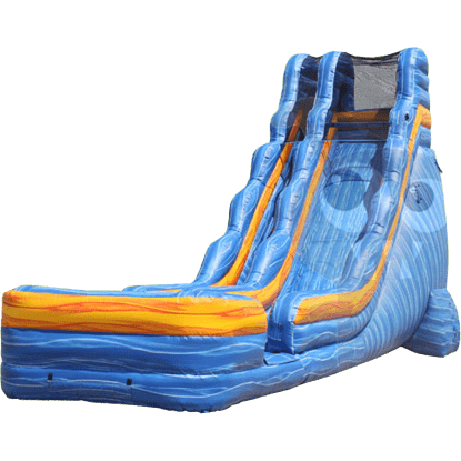 Rocket Inflatables Water Parks & Slides 22′H Blue Crush with Orange Marble Trim Wet/Dry Slide by Rocket Inflatables 781880232063 WAT-CRUSH40122-BLU&ORGMAR-RP 22′H Blue Crush Orange Marble Trim Wet/Dry Slide Rocket Inflatables