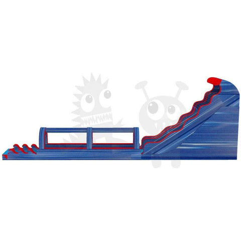Rocket Inflatables Water Parks & Slides 22′H Tsunami Blue Marble Wet/Dry Slide with 36′ Slip ‘n Slide by Rocket Inflatables AT-TSU3218-SSS36