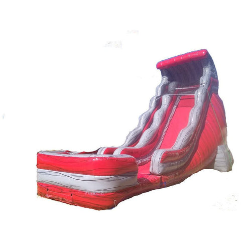 Rocket Inflatables Water Parks & Slides 22′H Tsunami Red Marble/Grey Marble Wet/Dry Slide by Rocket Inflatables WAT-TSU35122-REDMAR-GREYMAR