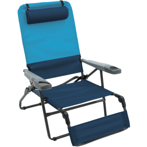 Shelterlogic accessories Blue Sky/Navy RIO Gear Ottoman Lounge 4-Position Camp Chair by Shelterlogic 80958386876 GR569-432-1 Blue Sky/Navy RIO Gear Ottoman Lounge 4-Position Camp Chair 