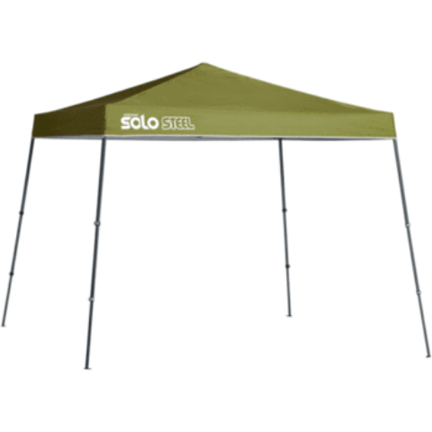 Shelterlogic Canopies & Gazebos 11 ft. x 11 ft. Olive Solo Steel SOLO72 Slant Leg Pop-Up Canopy by Shelterlogic 677599334511 167547DS 11 ft. x 11 ft. Olive Solo Steel SOLO72 Slant Leg Pop-Up Canopy 