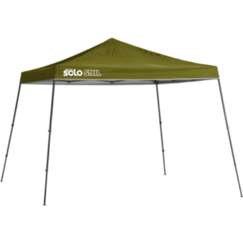 Shelterlogic Canopies & Gazebos 11 ft. x 11 ft. Olive Solo Steel SOLO90 Slant Leg Pop-Up Canopy by Shelterlogic 677599334528 167548DS 11 ft. x 11 ft. Olive Solo Steel SOLO90 Slant Leg Pop-Up Canopy