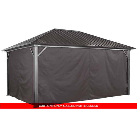 Shelterlogic Canopies & Gazebos 12 ft. x 16 ft. Brown Curtains for Genova Gazebo by Shelterlogic 781880254980 135-9160192