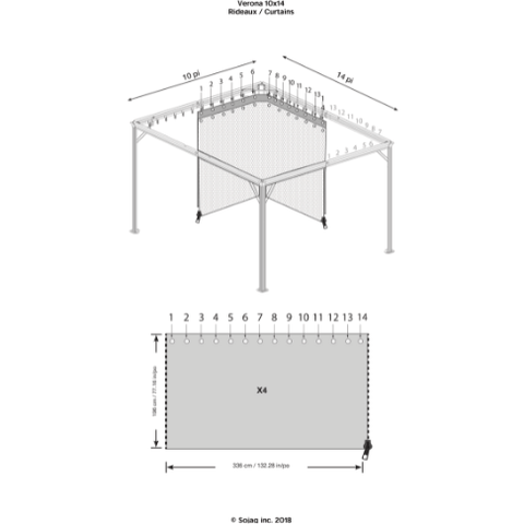 Shelterlogic Canopy & Gazebo Accessories 10x14 ft. Curtains for Verona Gazebo by Shelterlogic 772830163797 135-9163797 10x14 ft. Curtains for Verona Gazebo by Shelterlogic SKU# 135-9163797