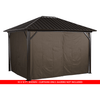 Image of Shelterlogic Canopy & Gazebo Accessories 12 ft. x 12 ft. Brown Curtains for Genova Gazebo by Shelterlogic 781880200468 135-9163896