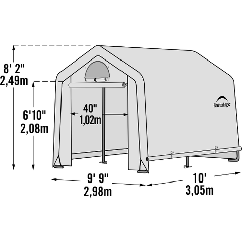 Shelterlogic Canopy Tent 10 x 10 ft. Peak GrowIT Greenhouse-in-a-Box Greenhouse by Shelterlogic 677599706561 70656
