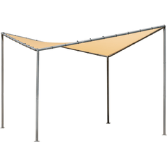 Shelterlogic Canopy Tent 10x10 Del Ray Gazebo Canopy Charcoal Frame Tan Cover by Shelterlogic 677599225147 22514