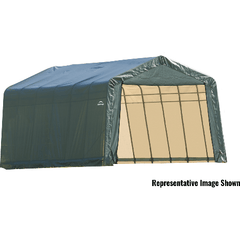 Shelterlogic Canopy Tent 12 x 20 ft. ShelterCoat Garage Peak Green by Shelterlogic 677599714443 71444 12 x 20 ft. ShelterCoat Garage Peak Green by Shelterlogic SKU# 71444