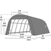 Image of 13 x 24 ft. ShelterCoat Wind and Snow Rated Garage Round Gray STD by Shelterlogic