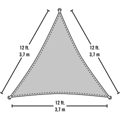 16 x 16 ft. Sand Shade Sail Triangle Heavyweight by Shelterlogic