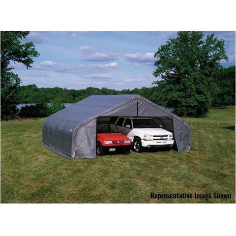 Shelterlogic Canopy Tent 22 x 20 ft. ShelterCoat Garage Peak Gray STD by Shelterlogic 677599784316 78431 22 x 20 ft. ShelterCoat Garage Peak Gray STD by Shelterlogic SKU 78431