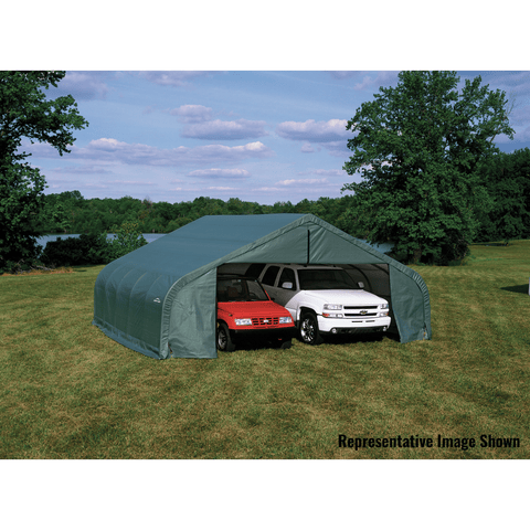 Shelterlogic Canopy Tent 22 x 20 ft. ShelterCoat Garage Peak Green STD by Shelterlogic 677599820441 82044 22 x 20 ft. ShelterCoat Garage Peak Green STD Shelterlogic SKU# 82044