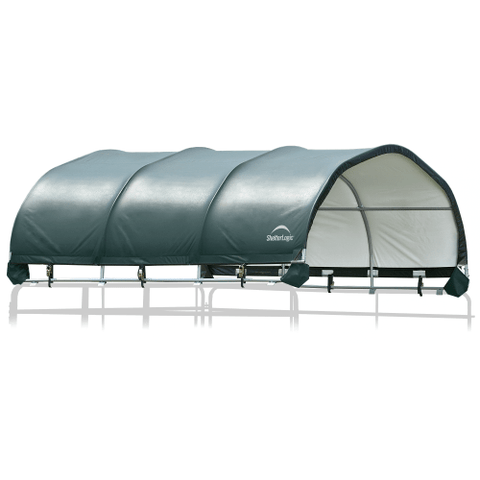 Shelterlogic Canopy Tent Green Cover 12 x 12 ft. Corral Shelter 1 3/8" 7.5 oz. by Shelterlogic 677599515231 51523