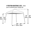 Image of Shelterlogic Canopy Tent Red 8 x 8 ft. Pop-Up Canopy HD Slant Leg by Shelterlogic 677599225789 22578 Red 8 x 8 ft. Pop-Up Canopy HD Slant Leg by Shelterlogic 22578