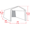 Image of Shelterlogic Canopy Tent White 12ft. x 26ft. Canopy Enclosure Kit for the SuperMax by Shelterlogic 677599257766 25776