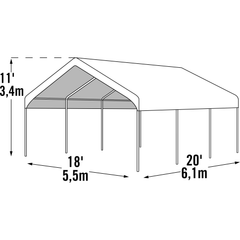 18 x 20 ft. SuperMax White Canopy by Shelterlogic