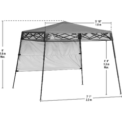 6 ft. x 6 ft. Charcoal Go Hybrid Slant Leg Pop-Up Canopy by Shelterlogic