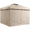 Image of Shelterlogic Canopy Tents & Pergolas 10 ft. x 10 ft. Beige with Brown Trim Roma Soft Top Gazebo by Shelterlogic 772830165388 500-9165388 10 ft. x 10 ft. Beige with Brown Trim Roma Soft Top Gazebo 