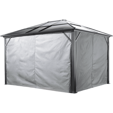 Shelterlogic Canopy Tents & Pergolas 10 ft. x 10 ft. Gray, Curtains for Meridien Gazebo by Shelterlogic 772830163742 135-9163742