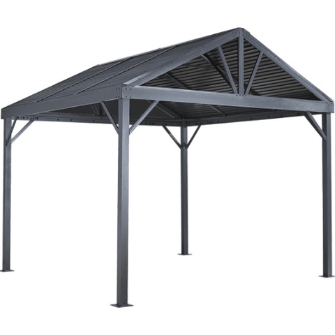Shelterlogic Canopy Tents & Pergolas 10 ft. x 10 ft. Light Gray Sanibel I Hardtop Gazebo by Shelterlogic 500-9162837