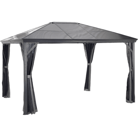 Shelterlogic Canopy Tents & Pergolas 10 ft. x 14 ft. Dark Gray Verona Hardtop Gazebo by Shelterlogic 772830160734 314-9160734