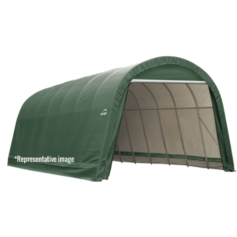 Shelterlogic Canopy Tents & Pergolas 13 x 24 ft. ShelterCoat Wind and Snow Rated Garage Round Green STD by Shelterlogic 677599743429 74342 13 x 24 ft. ShelterCoat Wind and Snow Rated Garage Round Green STD