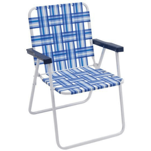 Shelterlogic Outdoor Furniture Blue/White RIO Folding Web Chair by Shelterlogic 80958397810 BY055-0128-1 Blue/White RIO Folding Web Chair by Shelterlogic SKU# BY055-0128-1