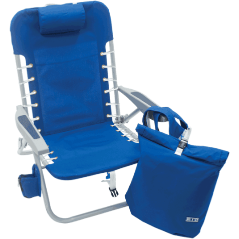Shelterlogic Outdoor Furniture Pacific Blue RIO Lace-up Aluminum Removable Backpack Chair by Shelterlogic 80958392679 SC529R-46-1 PacificBlue RIO Lace-up Aluminum Removable Backpack Chair Shelterlogic