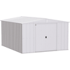 Image of Shelterlogic Sheds and Storage 10 ft. x 12 ft. Flute Grey Arrow Classic Steel Storage Shed by Shelterlogic 026862114204 CLG1012FG 10 ft. x 12 ft. Flute Grey Arrow Classic Steel Storage Shed CLG1012FG