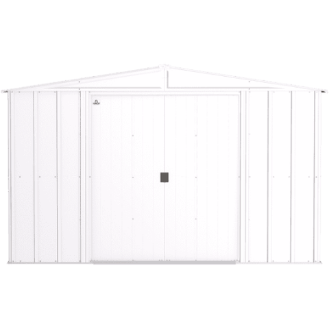Shelterlogic Sheds and Storage 10 ft. x 14 ft. Flute Grey Arrow Classic Steel Storage Shed by Shelterlogic 026862114211 CLG1014FG 10 ft. x 14 ft. Flute Grey Arrow Classic Steel Storage Shed CLG1014FG
