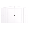 Image of Shelterlogic Sheds and Storage 10 ft. x 14 ft. Flute Grey Arrow Classic Steel Storage Shed by Shelterlogic 026862114211 CLG1014FG 10 ft. x 14 ft. Flute Grey Arrow Classic Steel Storage Shed CLG1014FG