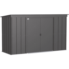 Shelterlogic Sheds and Storage 10 ft. x 4 ft., Charcoal Arrow Classic Steel Storage Shed by Shelterlogic 026862114075 CLP104CC 10 ft. x 4 ft., Charcoal Arrow Classic Steel Storage Shed SKU CLP104CC