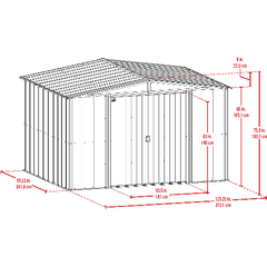 10 ft. x 8 ft., Blue Grey Arrow Classic Steel Storage Shed by Shelterlogic