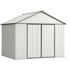 Shelterlogic Sheds and Storage 10 ft. x 8 ft. Cream with Charcoal Trim EZEE Shed® Steel Storage Shed by Shelterlogic 026862110671 EZ10872HVCRCC 10 ft. x 8 ft. Cream with Charcoal Trim EZEE Shed® Steel Storage Shed