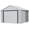 Image of Shelterlogic Sheds and Storage 12 ft. x 10 ft., Flute Grey Murryhill Steel Storage Building by Shelterlogic 026862113160 BGR1210FG 12 x 10 ft., Flute Grey Murryhill Steel Storage Building SKU BGR1210FG