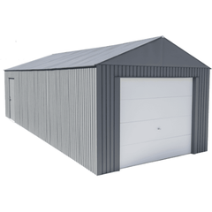 Shelterlogic Sheds and Storage 12 ft. x 30 ft. Charcoal Everest Steel Garage, Wind and Snow Rated Storage Building Kit by Shelterlogic 026862112767 GRC1230 12 x 30 ft. Charcoal Garage, Wind & Snow Rated Storage Building Kit