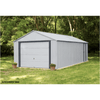 Image of Shelterlogic Sheds and Storage 14 ft. x 21 ft., Flute Grey Murryhill Steel Storage Building by Shelterlogic 026862113207 BGR1421FG 14 ft. x 21 ft., Flute Grey Murryhill Steel Storage Building BGR1421FG
