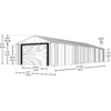 Image of Shelterlogic Sheds and Storage 14 ft. x 31 ft., Flute Grey Murryhill Steel Storage Building by Shelterlogic 026862113214 BGR1431FG 14 ft. x 31 ft., Flute Grey Murryhill Steel Storage Building BGR1431FG