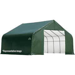 Shelterlogic Sheds and Storage 16 x 36 ft. ShelterCoat Garage Peak Green STD by Shelterlogic 677599794414 79441 16 x 36 ft. ShelterCoat Garage Peak Green STD Shelterlogic SKU# 79441